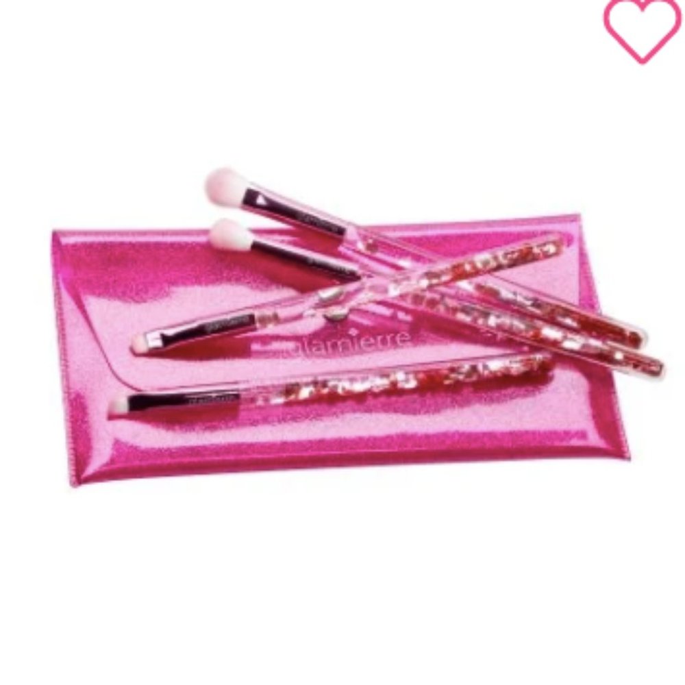 GLAMIERRE  Pink Luxe Glitter Eye Brush Collection